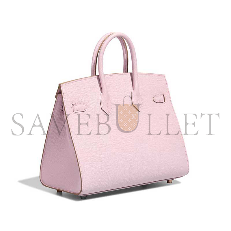 HERMÈS MASTER BIRKIN 25 EPSOM ROSE-GOLD HARDWARE ROSE SAKURA 635247 (25*20*13cm)